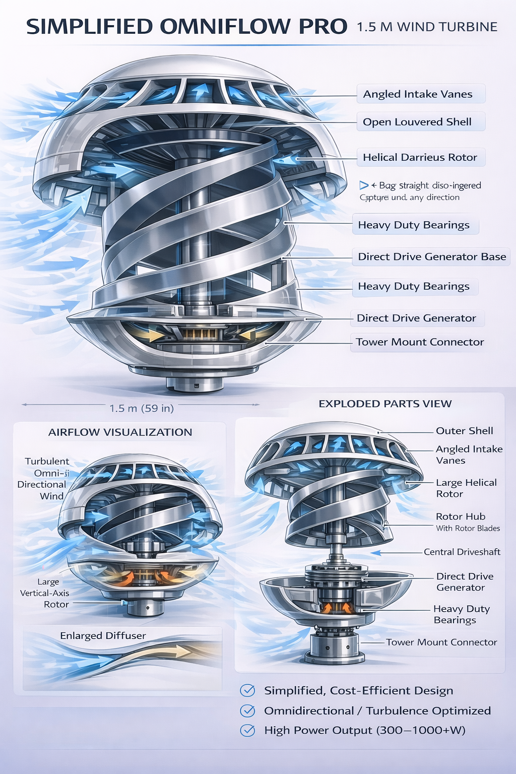Wind Turbine Technical Diagram